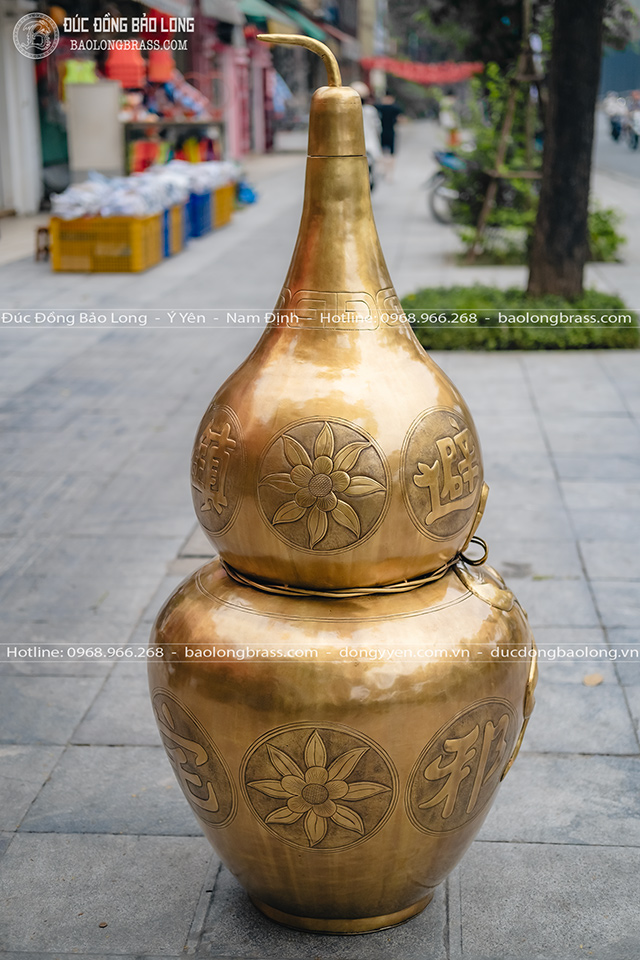 Hồ Lô Bát Quái Kích Thước Lớn Bằng Đồng 1m35