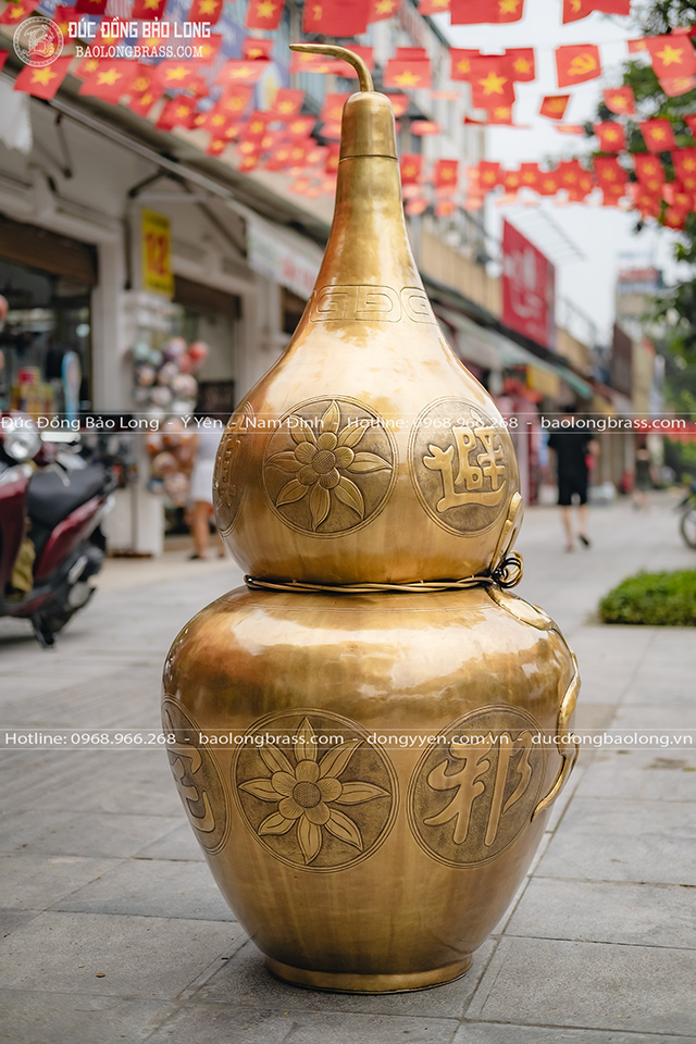 Hồ Lô Bát Quái Kích Thước Lớn Bằng Đồng 1m35