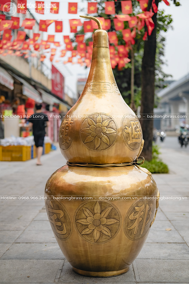 Hồ Lô Bát Quái Kích Thước Lớn Bằng Đồng 1m35