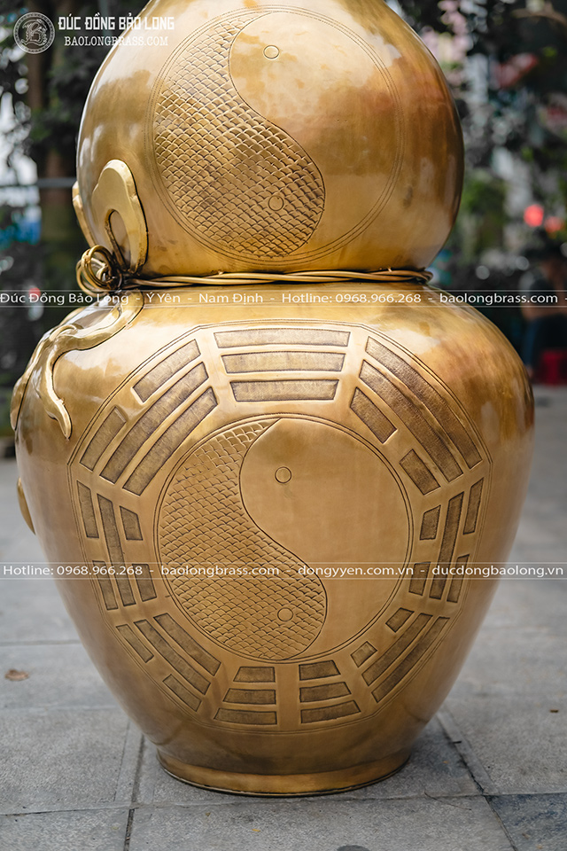 Hồ Lô Bát Quái Kích Thước Lớn Bằng Đồng 1m35