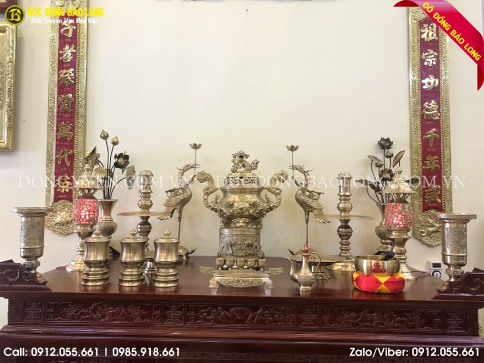 đồ thờ bằng đồng 70cm