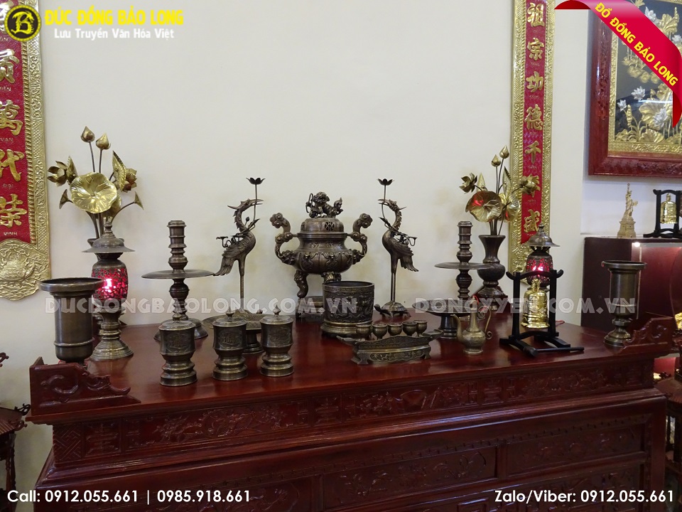 bộ đồ thờ đỉnh dơi tiền