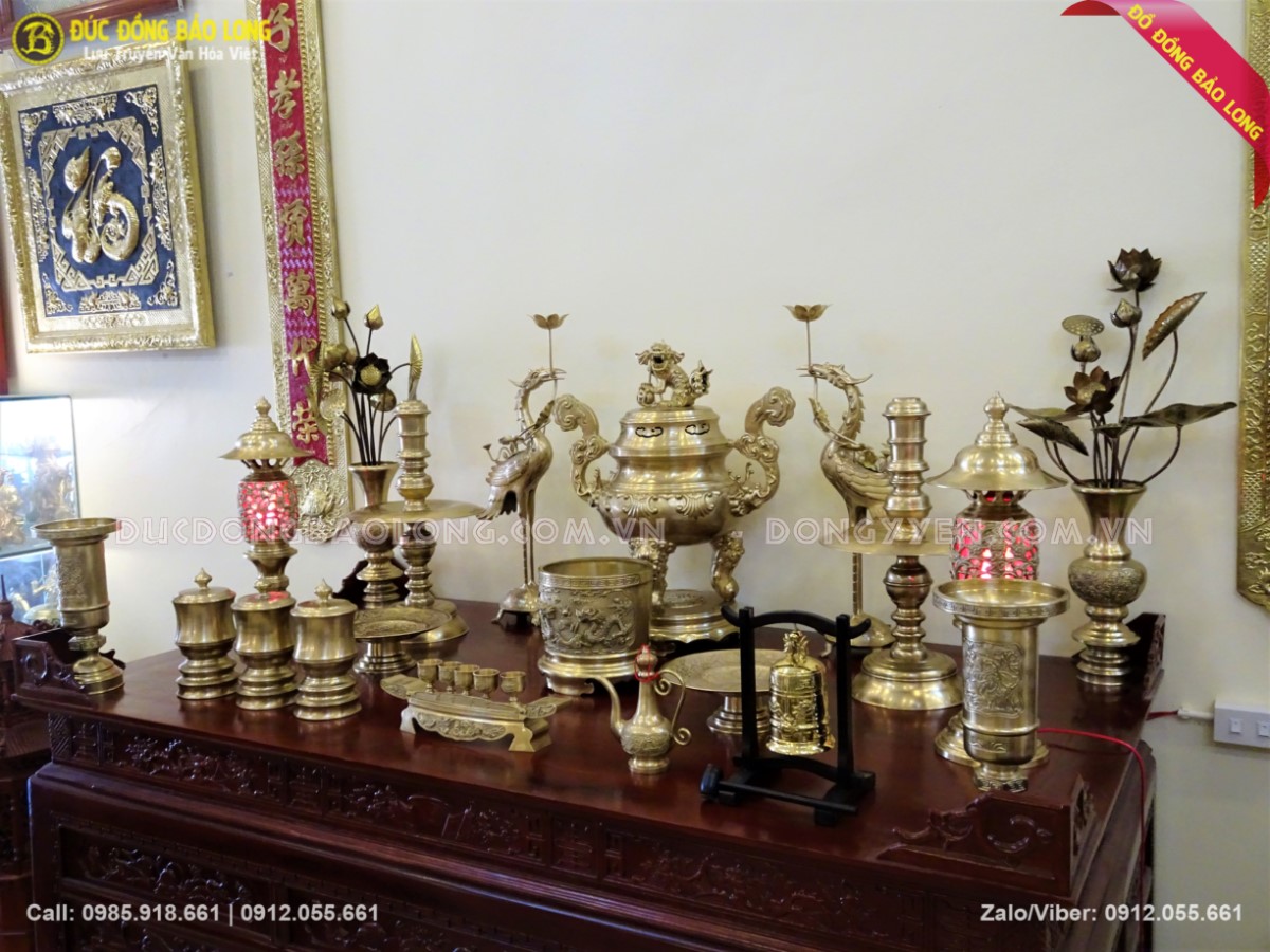 đồ thờ bằng đồng 70cm