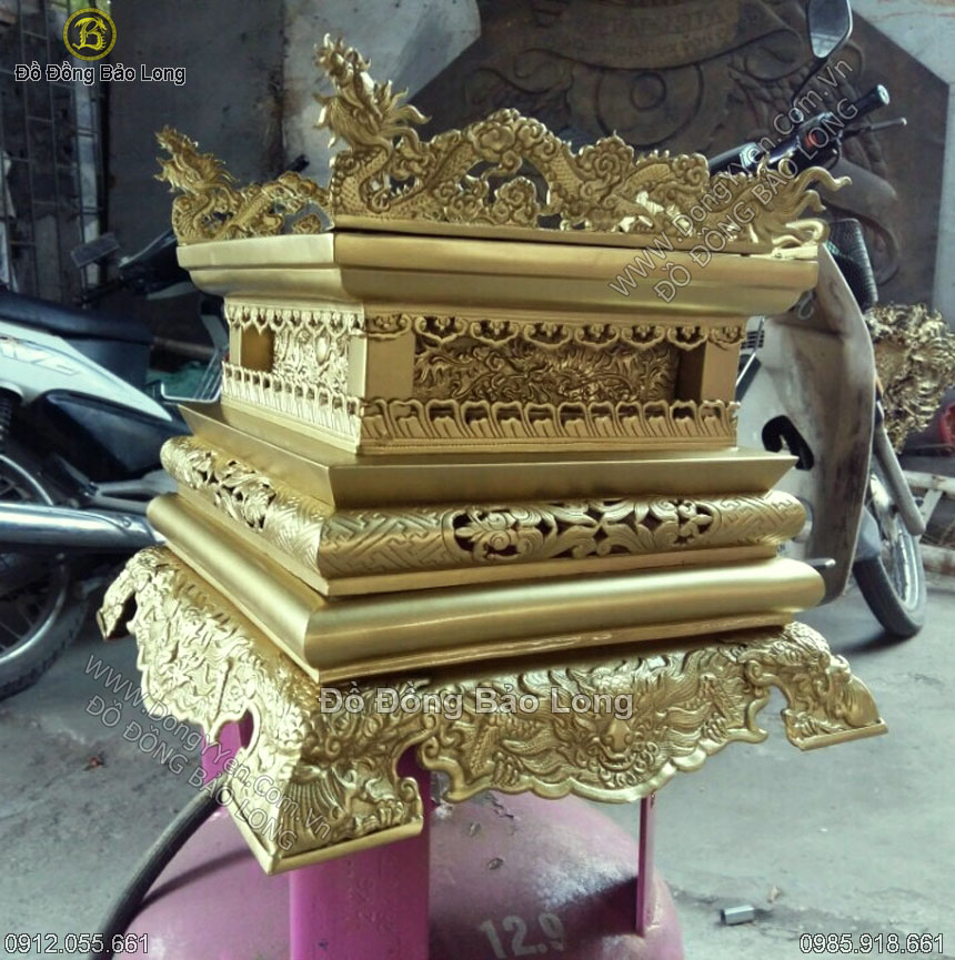 Chân Đế Ngai Thờ Bằng Đồng 30cm