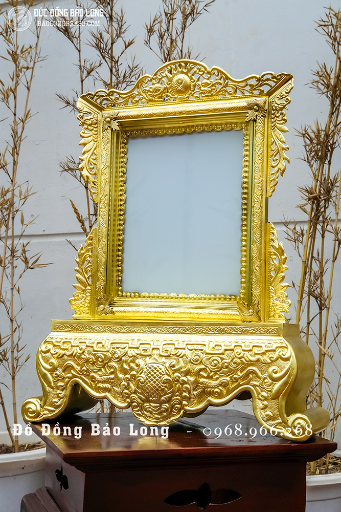 Khung Ảnh Thờ Bằng Đồng Cao 53Cm