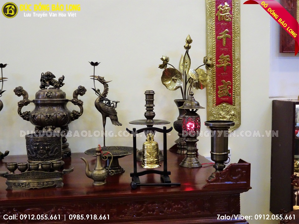 bộ đồ thờ đầy đủ đỉnh dơi tiền
