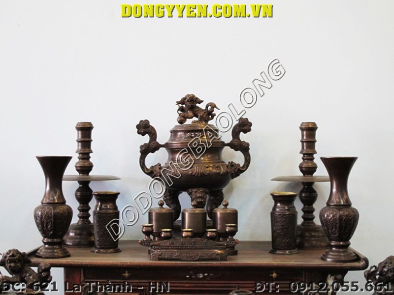 Đồ thờ bằng đồng giả cổ - Đồ thờ cúng bằng đồng giả cổ
