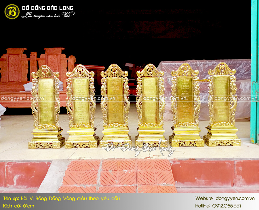 bài vị thờ gia tiên bằng đồng