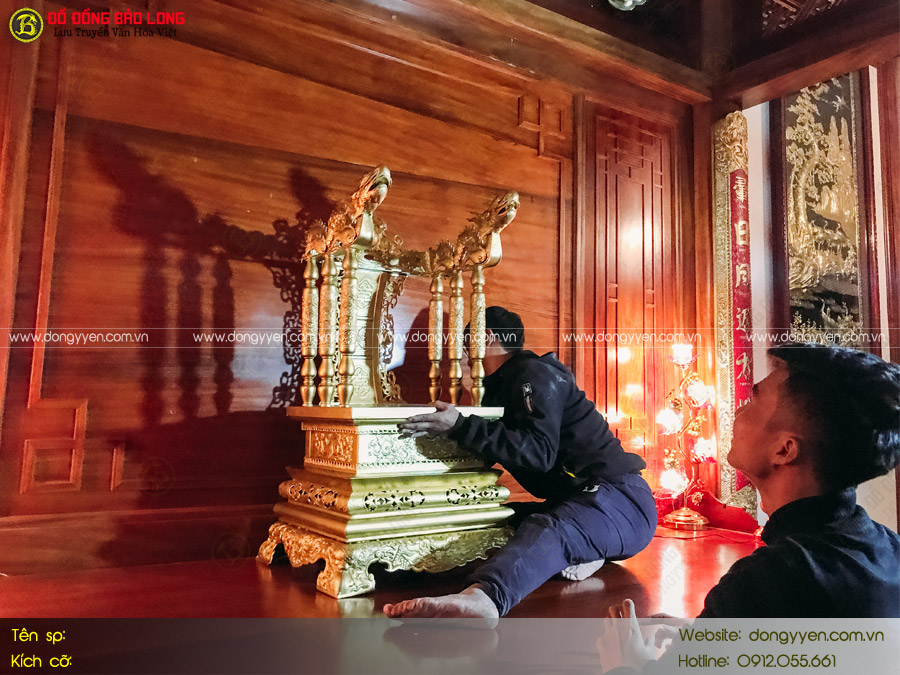 ngai thờ bằng đồng cho điện thờ