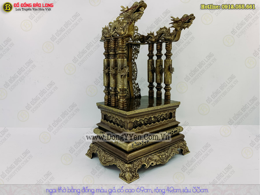 bộ ngai thờ bằng đồng