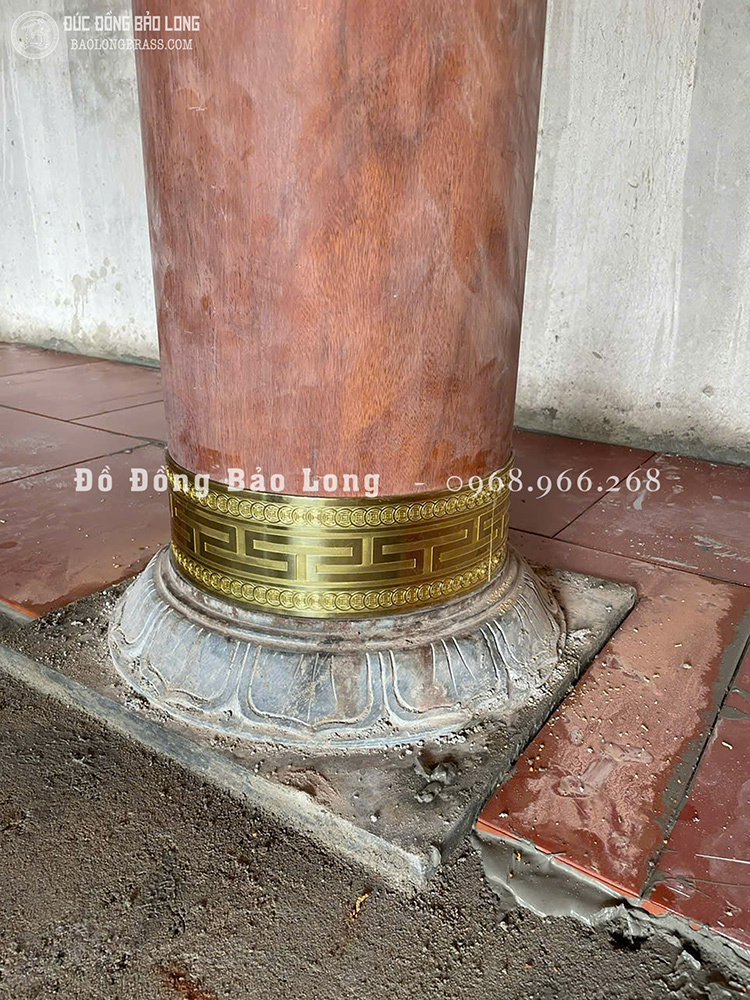 Bảo Long nhận chế tác chân cột bằng đồng theo hoa văn và kích thước yêu cầu