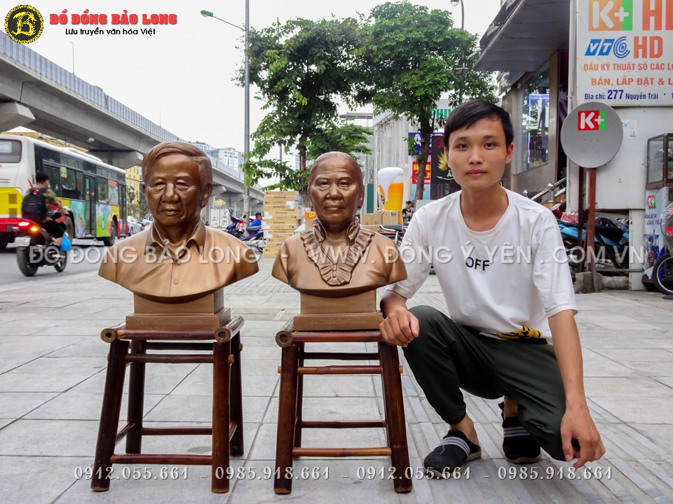 đúc tượng chân dung ông bà bằng đồng