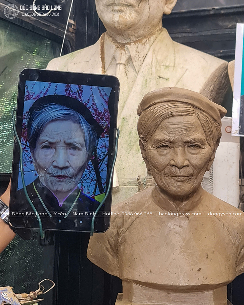 Đúc 3 Pho Tượng Chân Dung Bằng Đồng Cao 48Cm