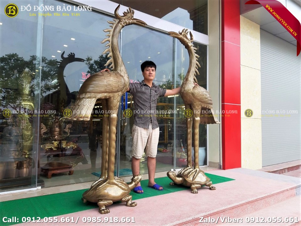 hạc thờ bằng đồng
