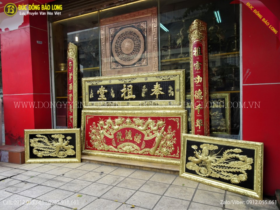 hoành phi câu đối bằng đồng