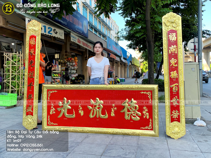 bộ đại tự câu đối cho bàn thờ 1m97