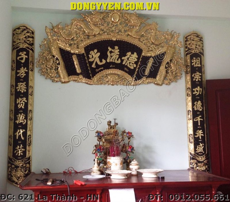 Cuốn Thư Câu Đối 1m76 Bằng Đồng Vàng