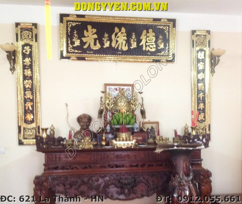Hoành Phi Câu Đối 1m27 Bằng Đồng Đỏ