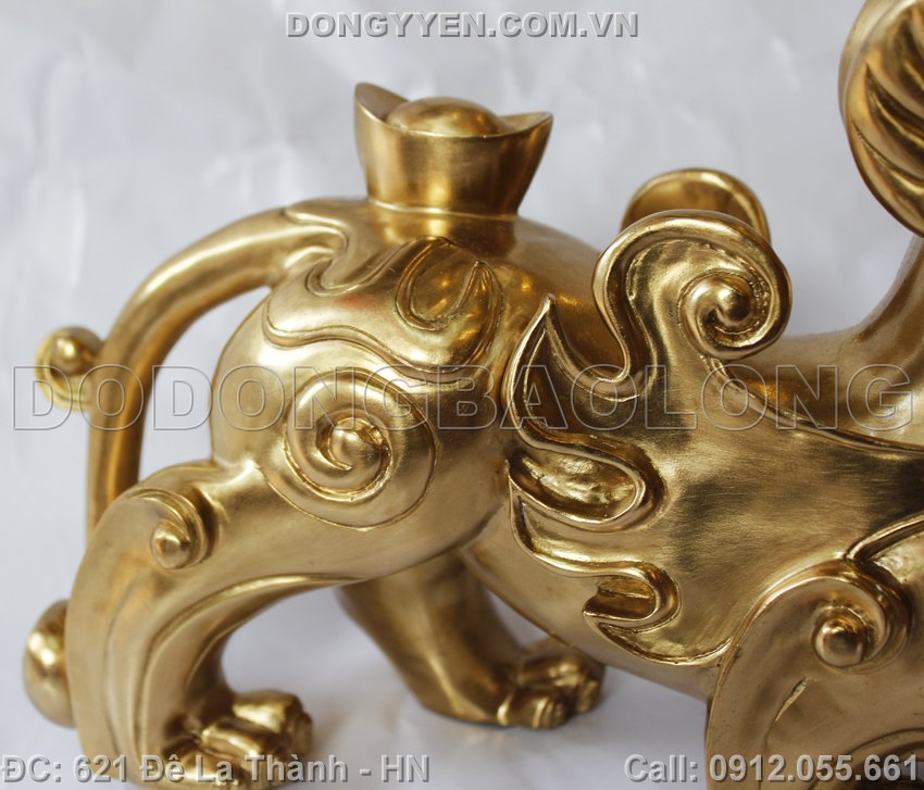 tỳ hưu được đúc bằng đồng nguyên khối