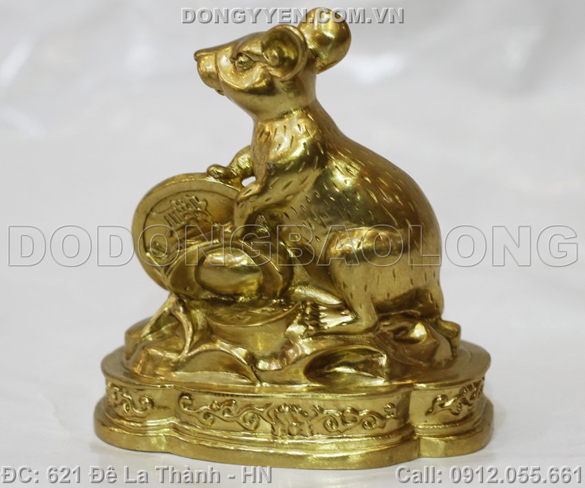 chuột đúc bằng đồng nguyên khối