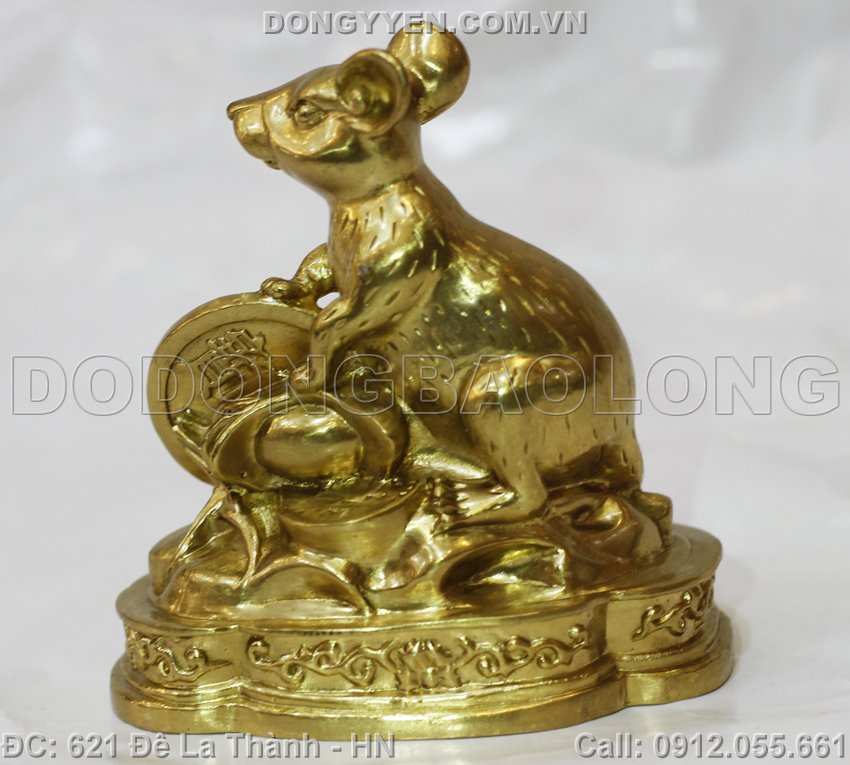 con chuột bằng đồng 9cm