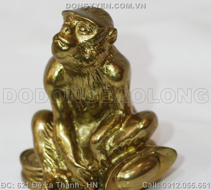 khỉ bằng đồng cao 7cm