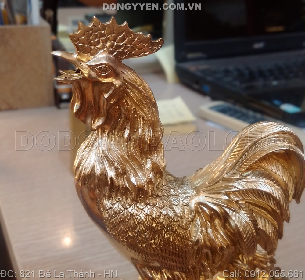 gà trống đúc bằng đồng thau