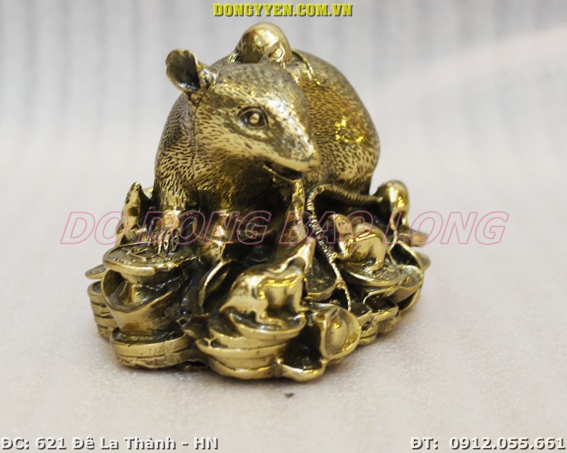 Tượng chuột được đúc bằng đồng vàng