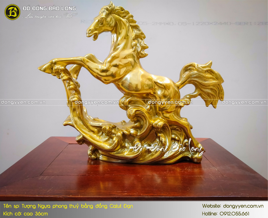 tượng ngựa phong thủy bằng đồng catut