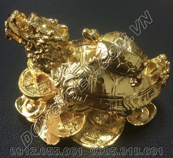 Rùa Đầu Rồng - Long Quy Mạ Vàng 24K