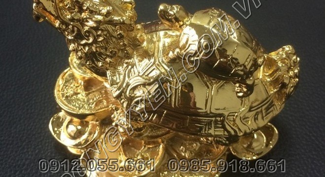 long quy bằng đồng mạ vàng 24k