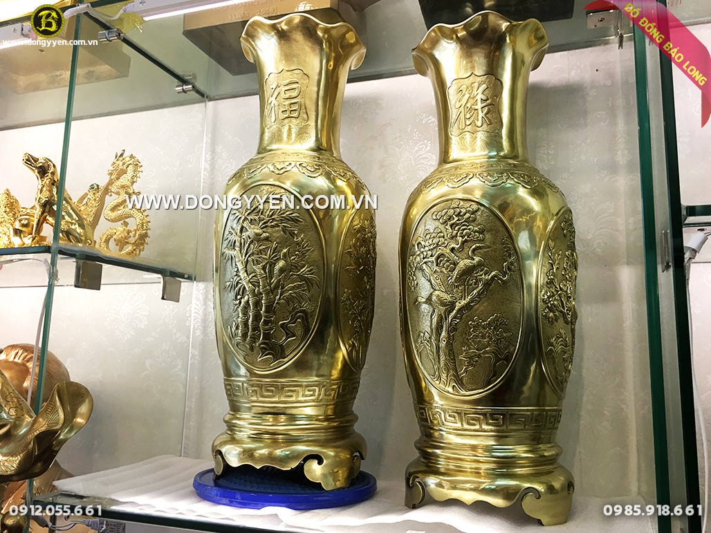 lộc bình bằng đồng katut cao 70cm