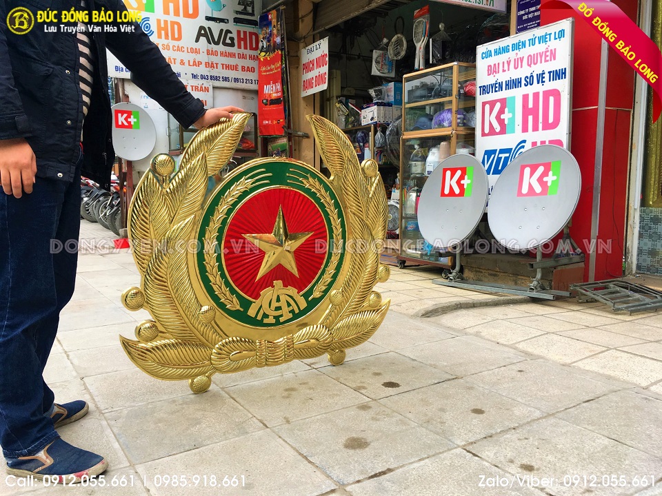 logo ngành công an bằng đồng