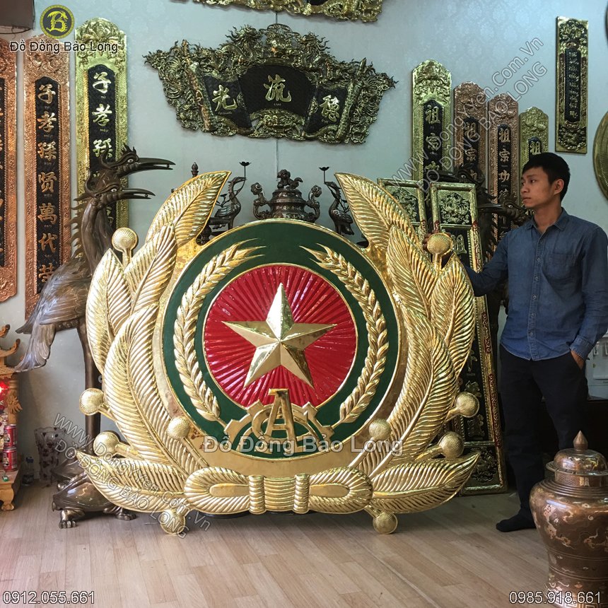 Lô Gô Ngành Công An Bằng Đồng 1m6