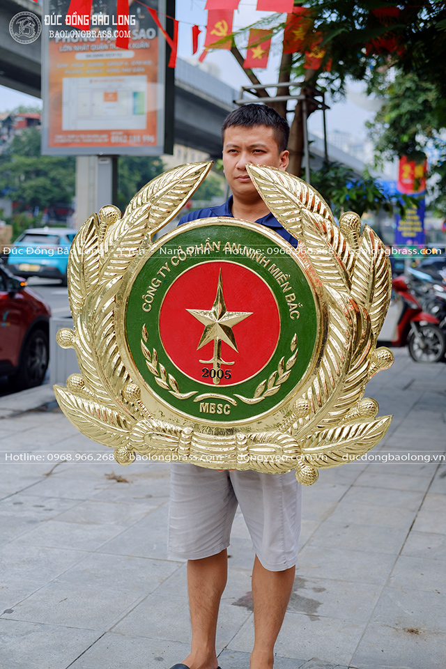 Logo Công Ty Bằng Đồng ĐK 90Cm Theo Yêu Cầu