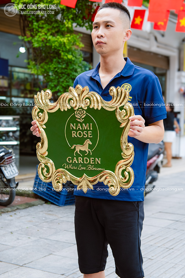 Gia Công Biển Hiện Bằng Đồng Kích Thước 50Cm