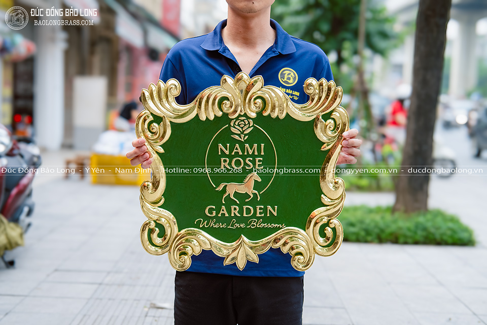 Gia Công Biển Hiện Bằng Đồng Kích Thước 50Cm