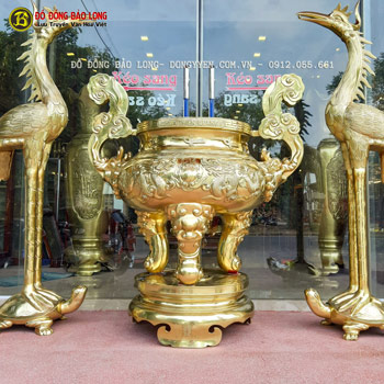 Lư Hương Bằng Đồng Katut 1m3 cho chùa Thiền Quang 1