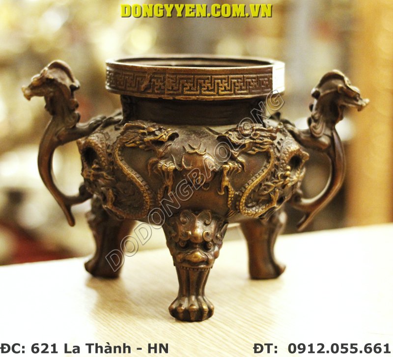 Kích thước lư đốt trầm giả cổ nhỏ gọn