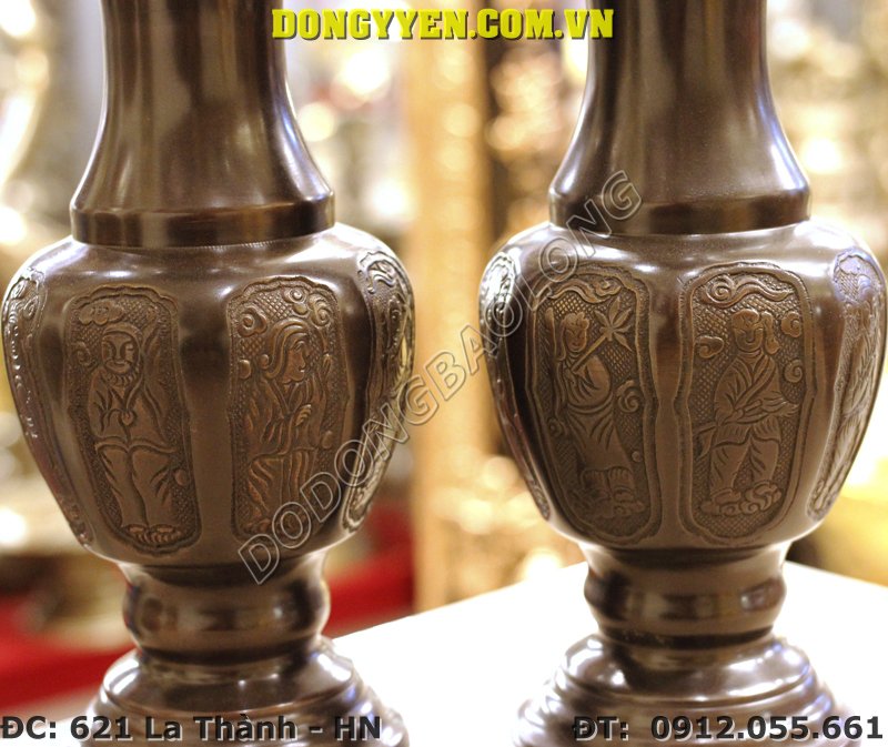 Hoa văn trên lọ hoa bát tiên giả cổ