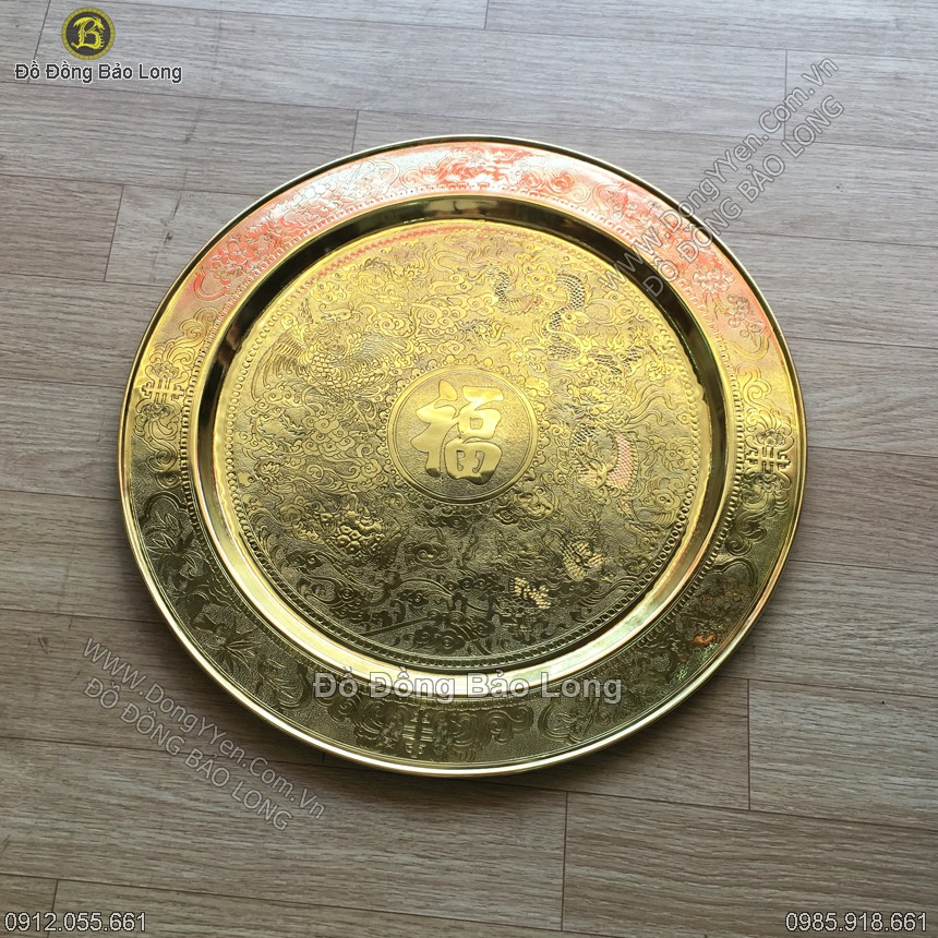 mâm đồng đường kính 52cm hàng tinh