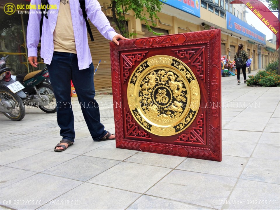 tranh mâm đồng tứ linh