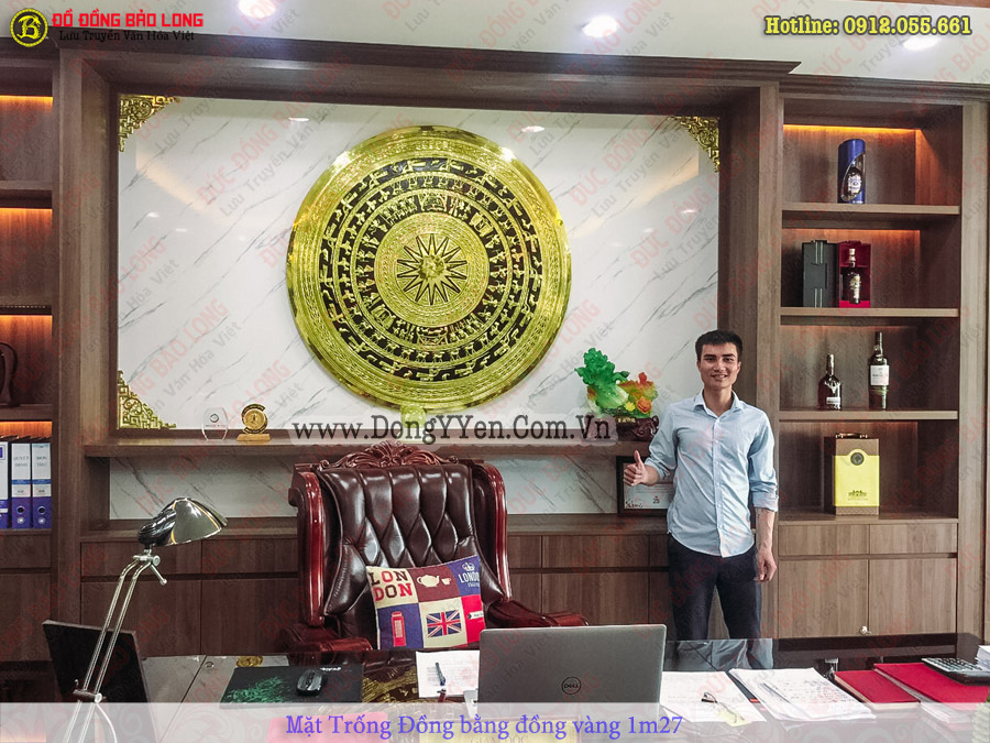 mặt trống đồng treo phòng lãnh đạo