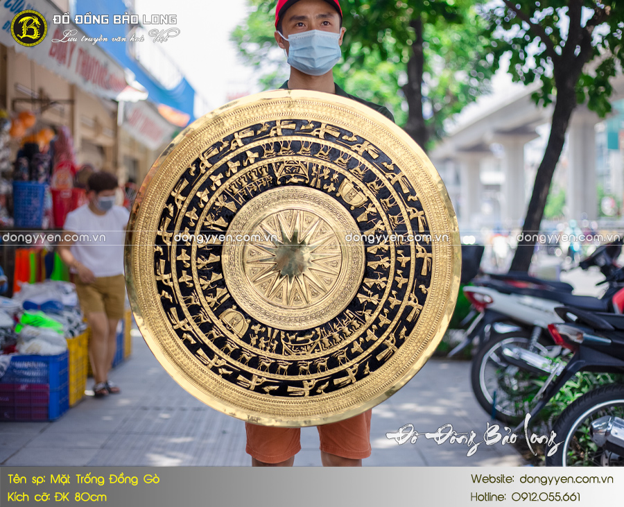 mặt trống đồng đông sơn đường kính 80cm