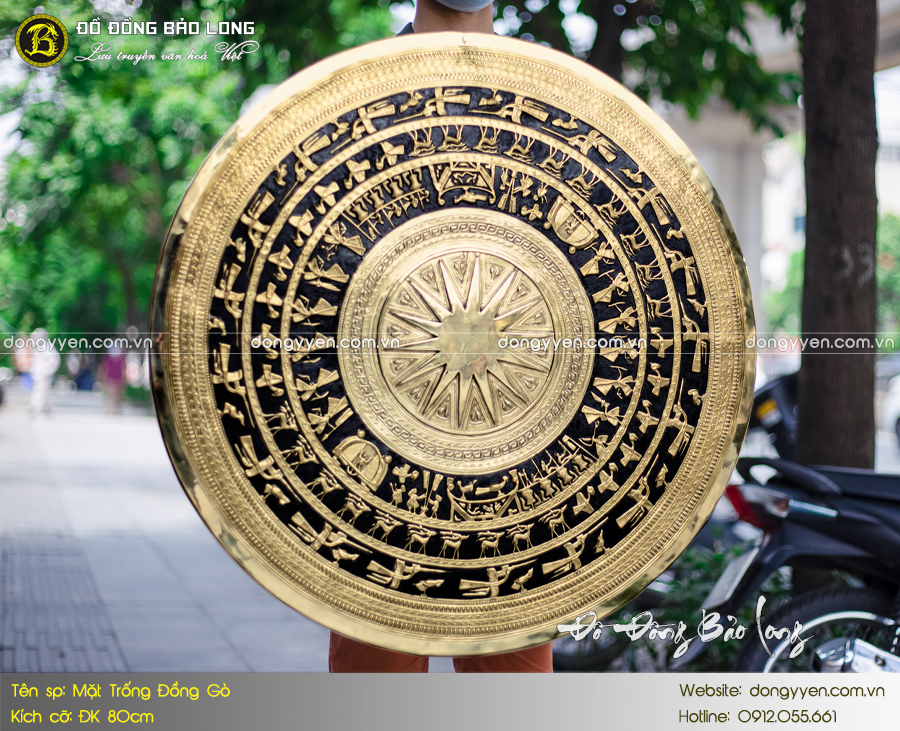 mặt trống đồng đông sơn đường kính 80cm