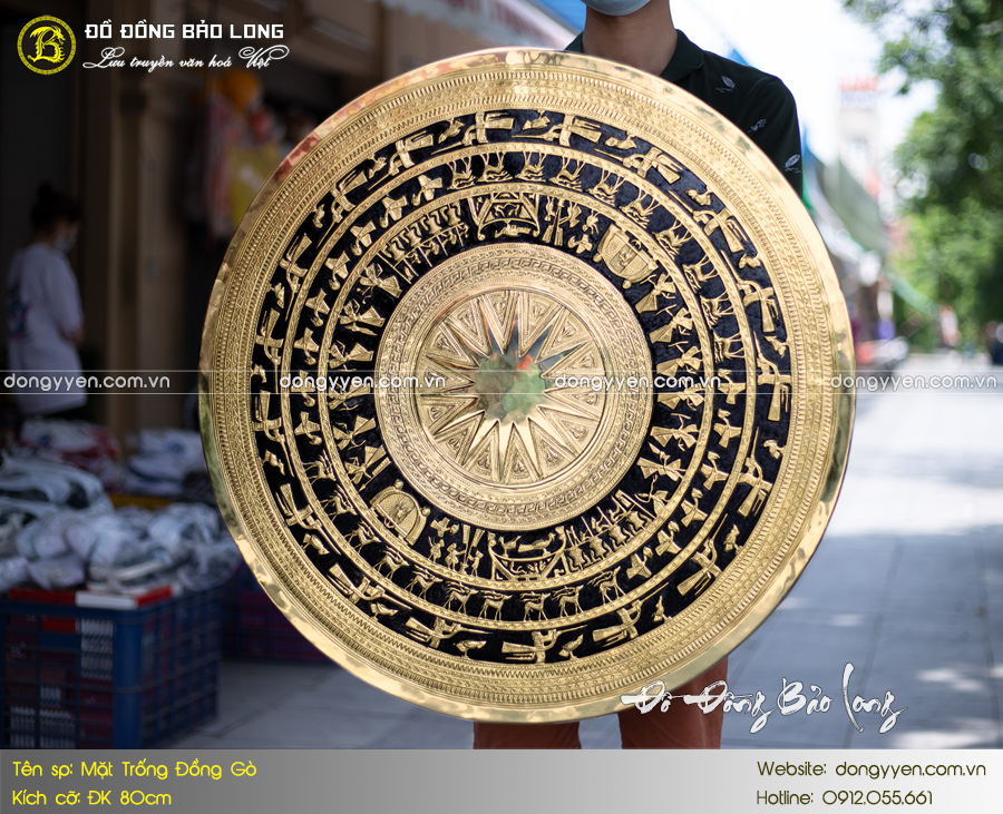 mặt trống đồng đông sơn đường kính 80cm