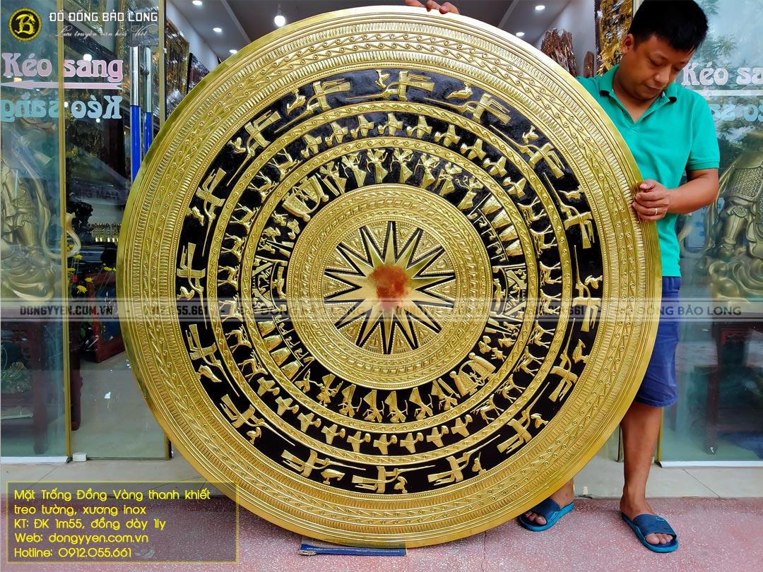 mặt trống đồng vàng 1m55