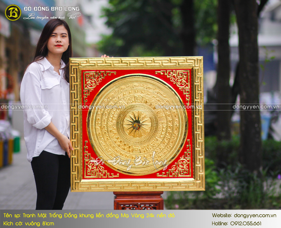 mặt trống đồng khung liền đồng