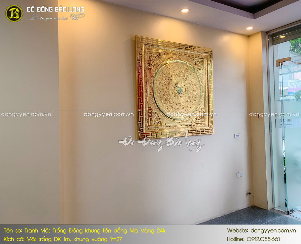 mặt trống đồng khung liền đồng