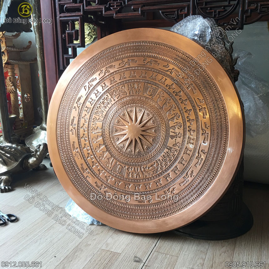Mặt Trống Đồng Ngọc Lũ Tinh Xảo 81cm